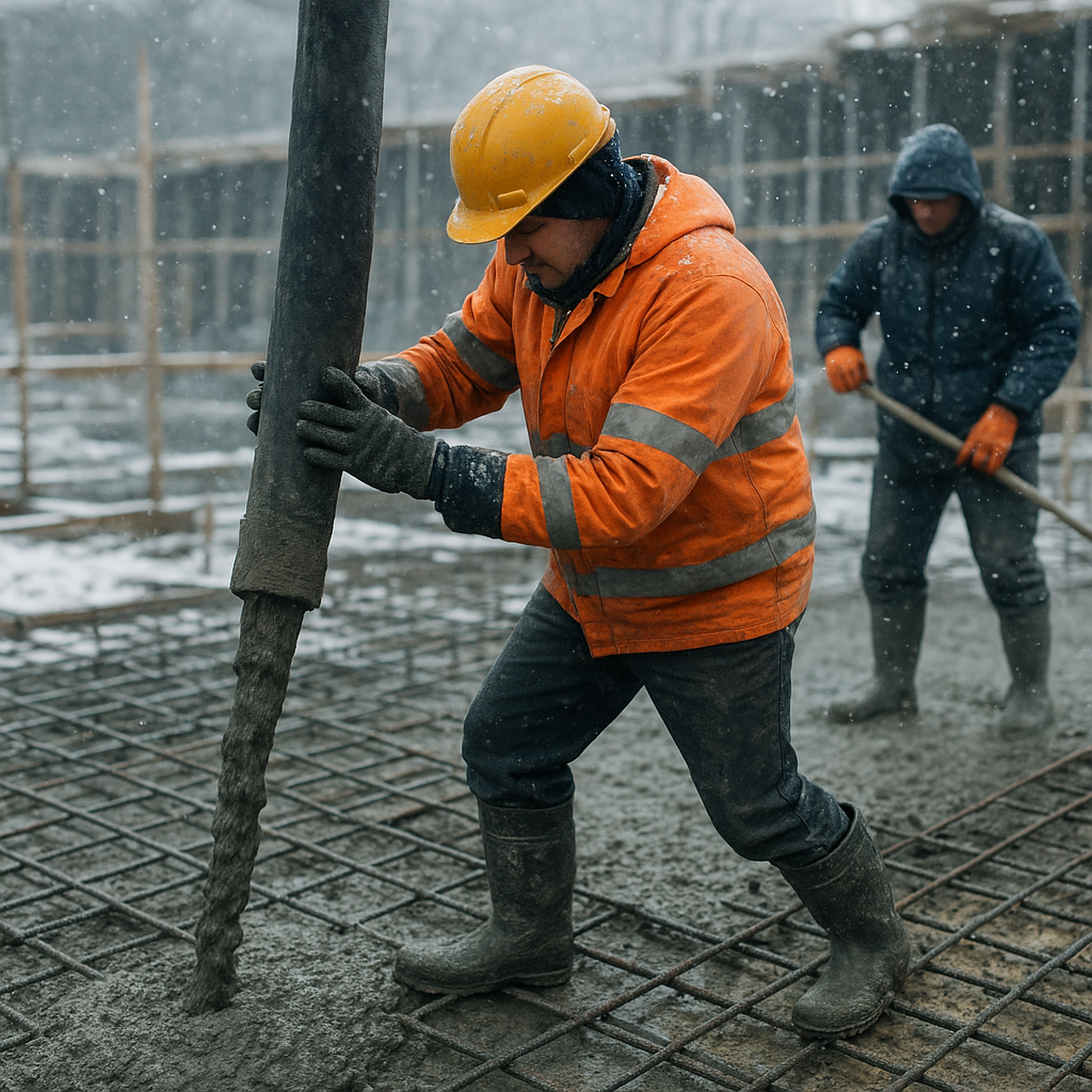 Jak przebiega proces betonowania zimą